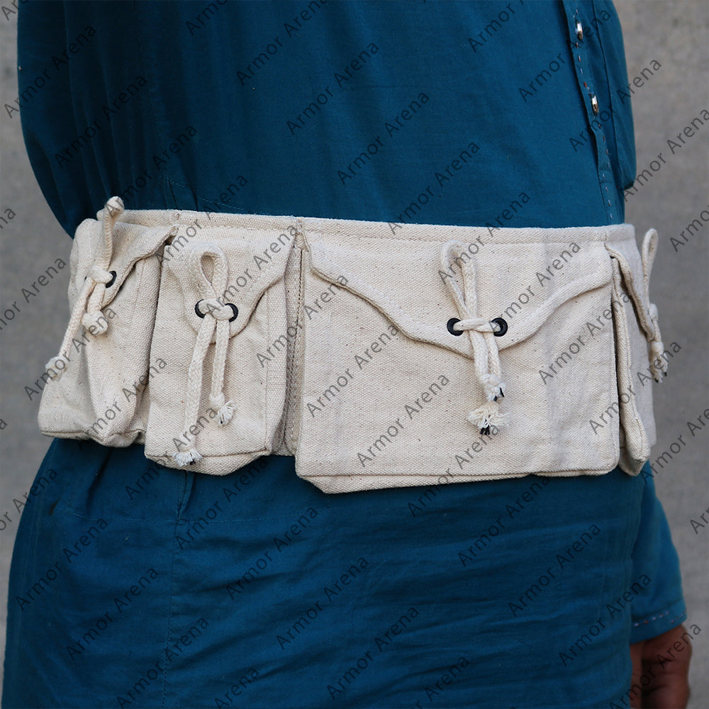 Medieval Cotton Canvas Belt Pouch – Authentic & Durable