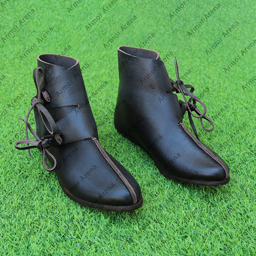 Medieval Age Leather String Shoes