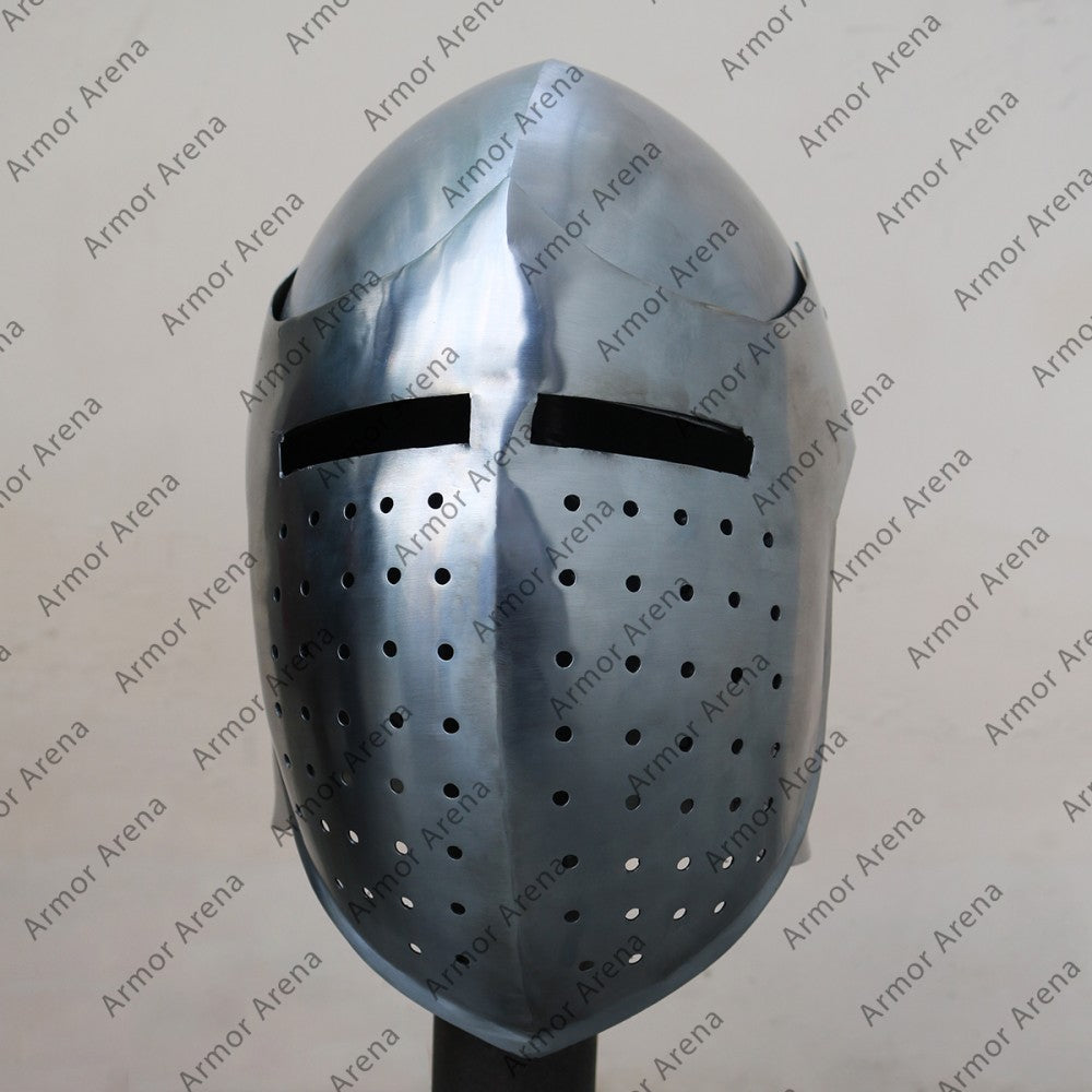 Full Visor Bascinet Helmet 14th Century