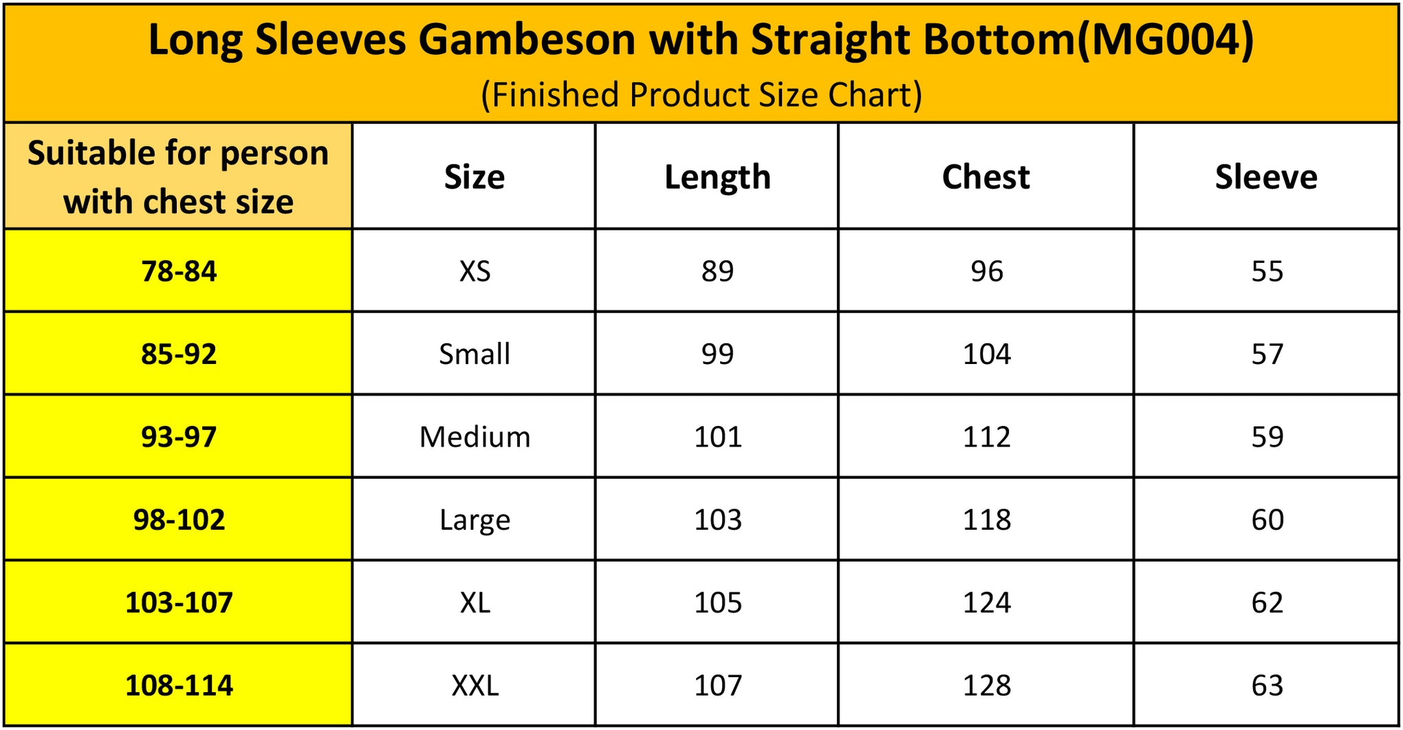 Long Sleeves Gambeson with Straight Bottom
