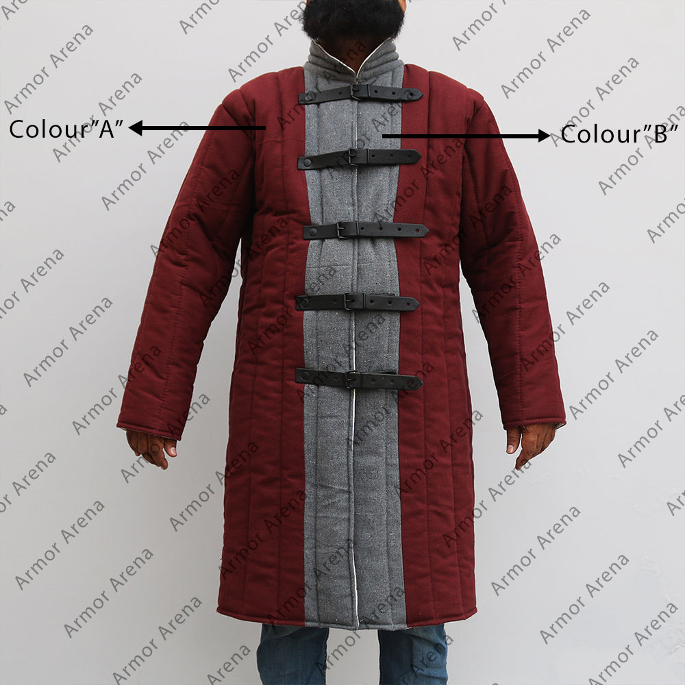 Long Sleeves Gambeson with Straight Bottom in Two Colour