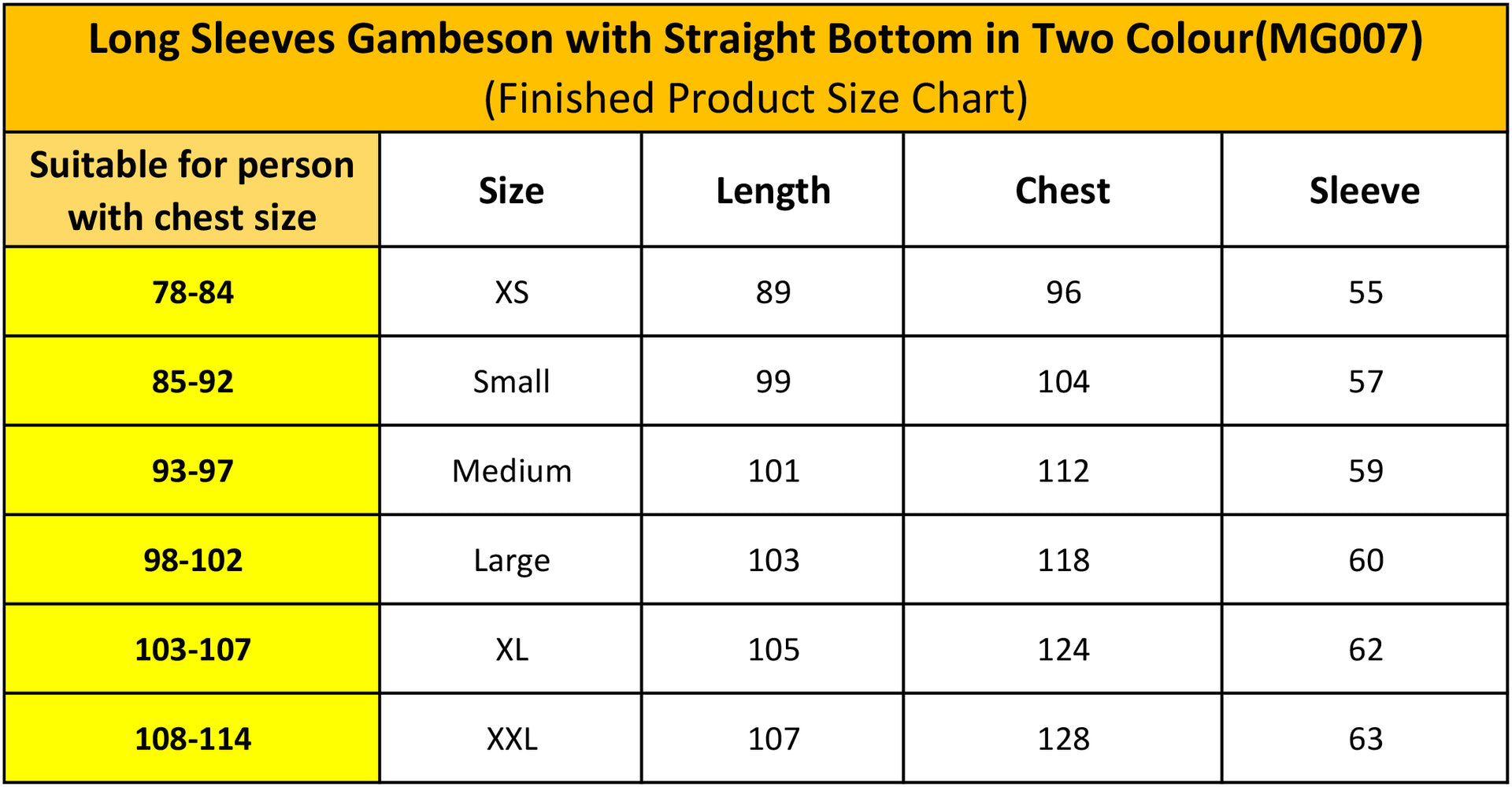 Long Sleeves Gambeson with Straight Bottom in Two Colour