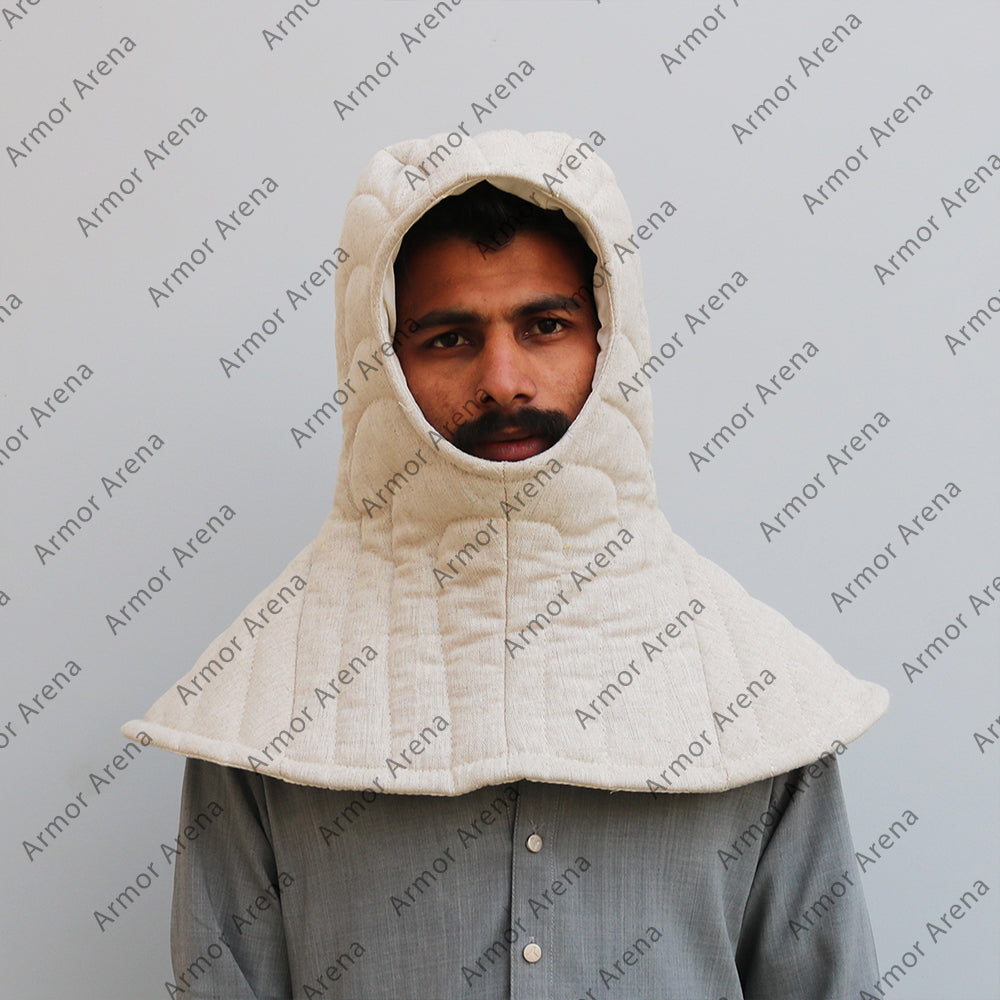 Padded Arming Hood With Collar and Cap