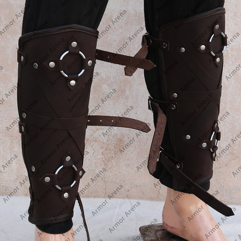 Berserker Leather Greaves