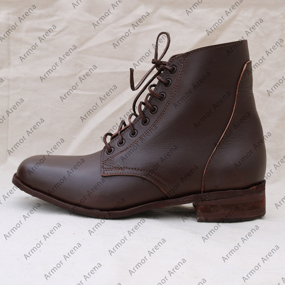 Civil War Lace up Military Boots