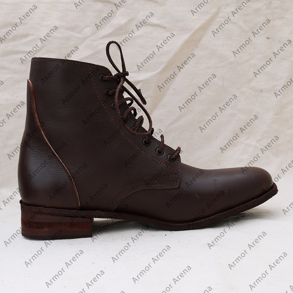 Civil War Lace up Military Boots