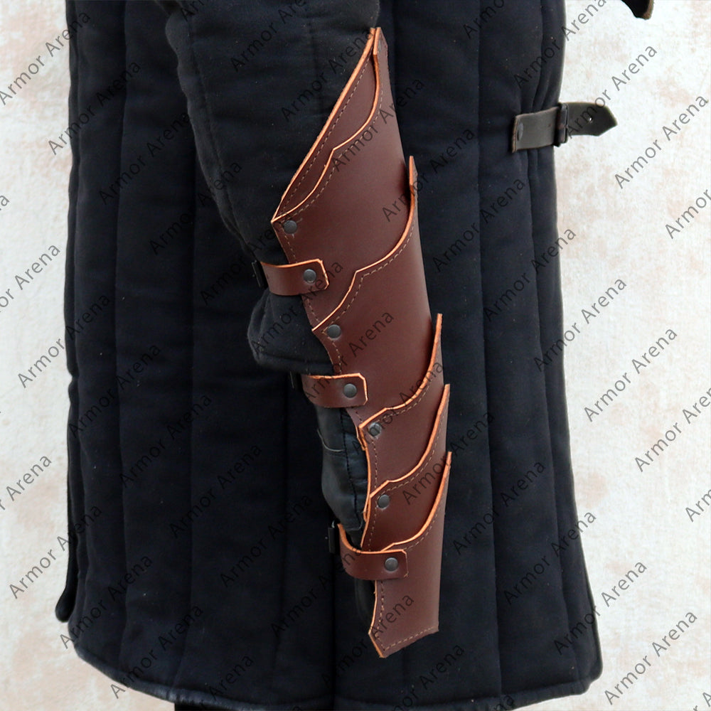 Larp Leather Gauntlets