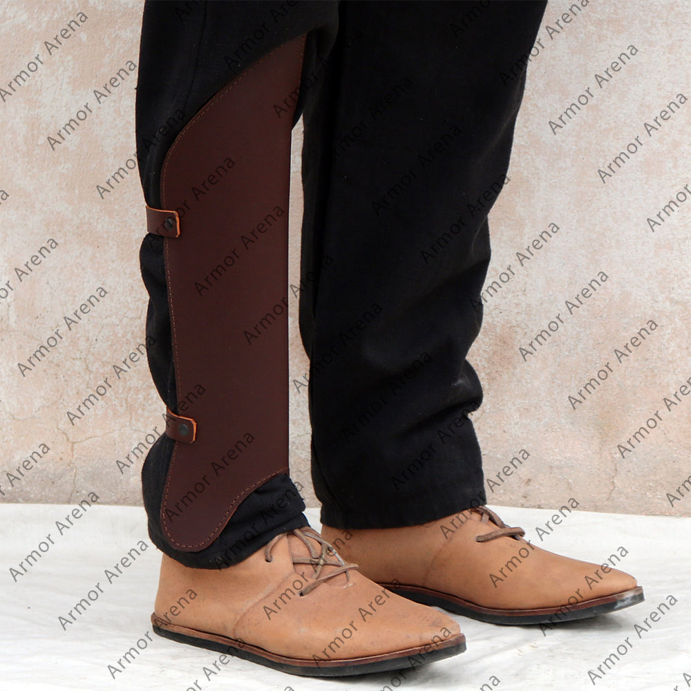 Lothbrok Leather Greaves