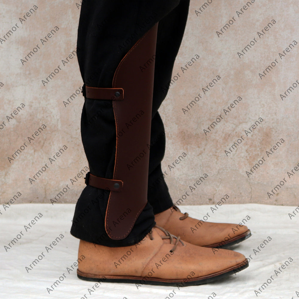 Lothbrok Leather Greaves
