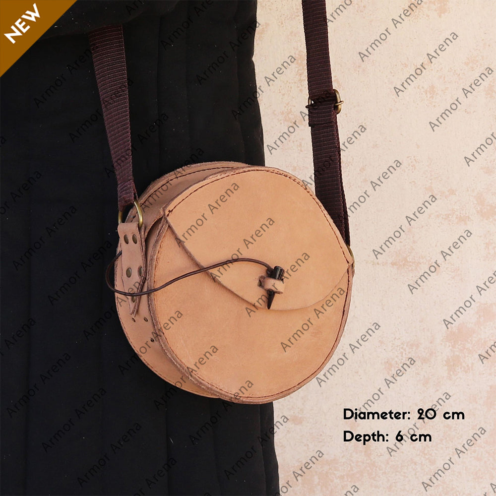 Renaissance Round Leather Bag – Stylish & Durable